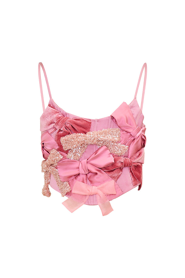 Woodley Bow Bustier Top