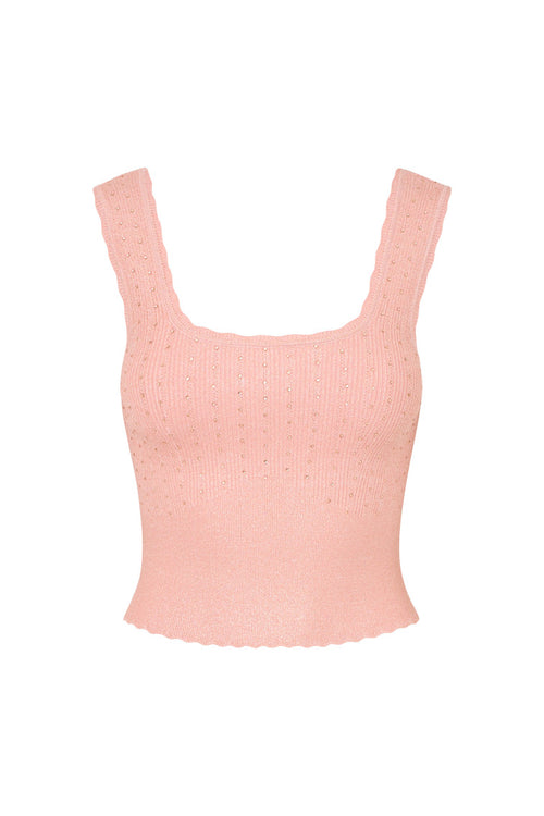 Prague Crystal Knit Tank Top