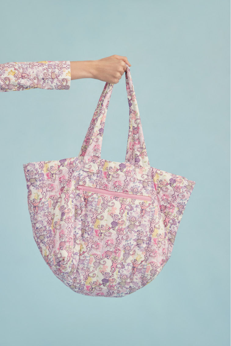 Roller Rabbit x LoveShackFancy Preppy Patchwork Large Quilted Tote