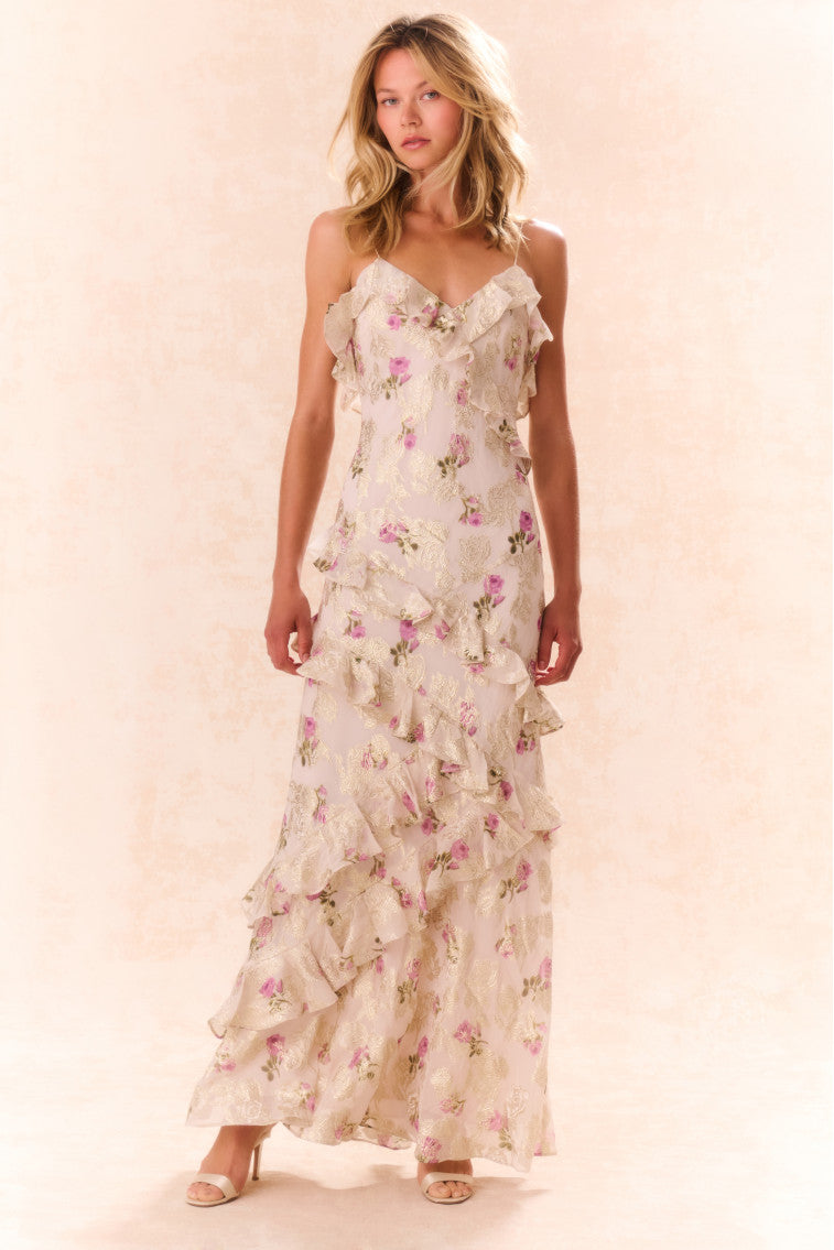 Rialto Floral Silk Maxi Dress