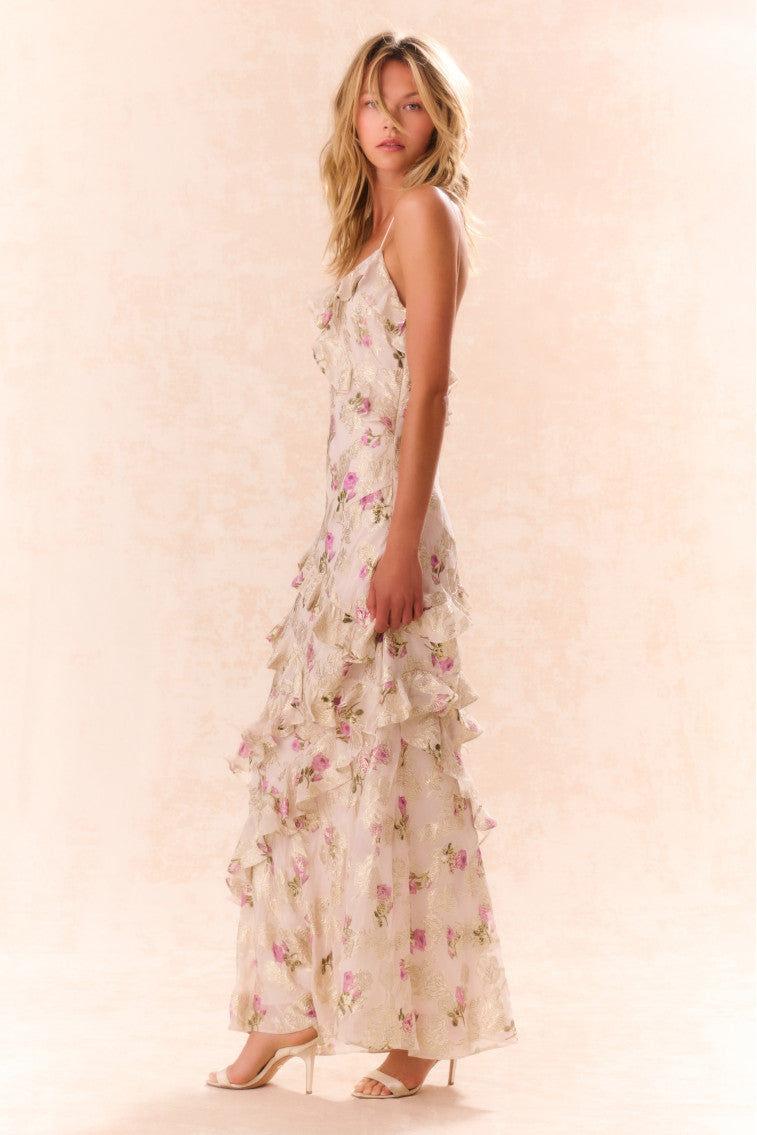 Rialto Floral Silk Maxi Dress