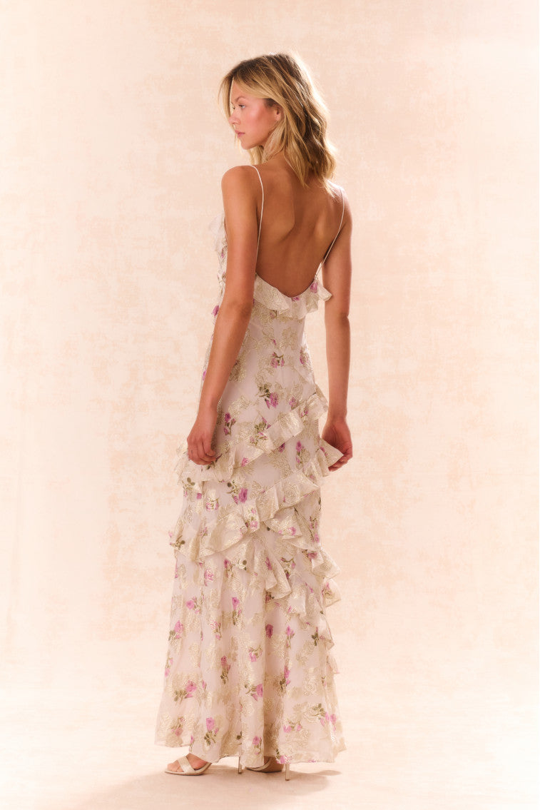 Rialto Floral Silk Maxi Dress