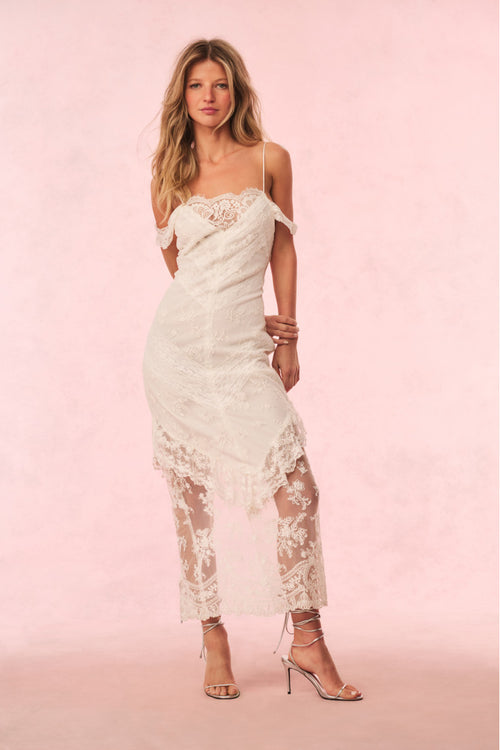 Riville Lace Off-The-Shoulder Maxi Dress