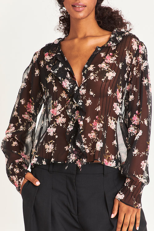 Rizzo Chiffon Floral Top