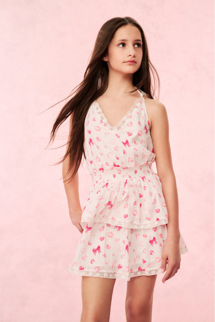 Girls Romille Valentine Halter Dress