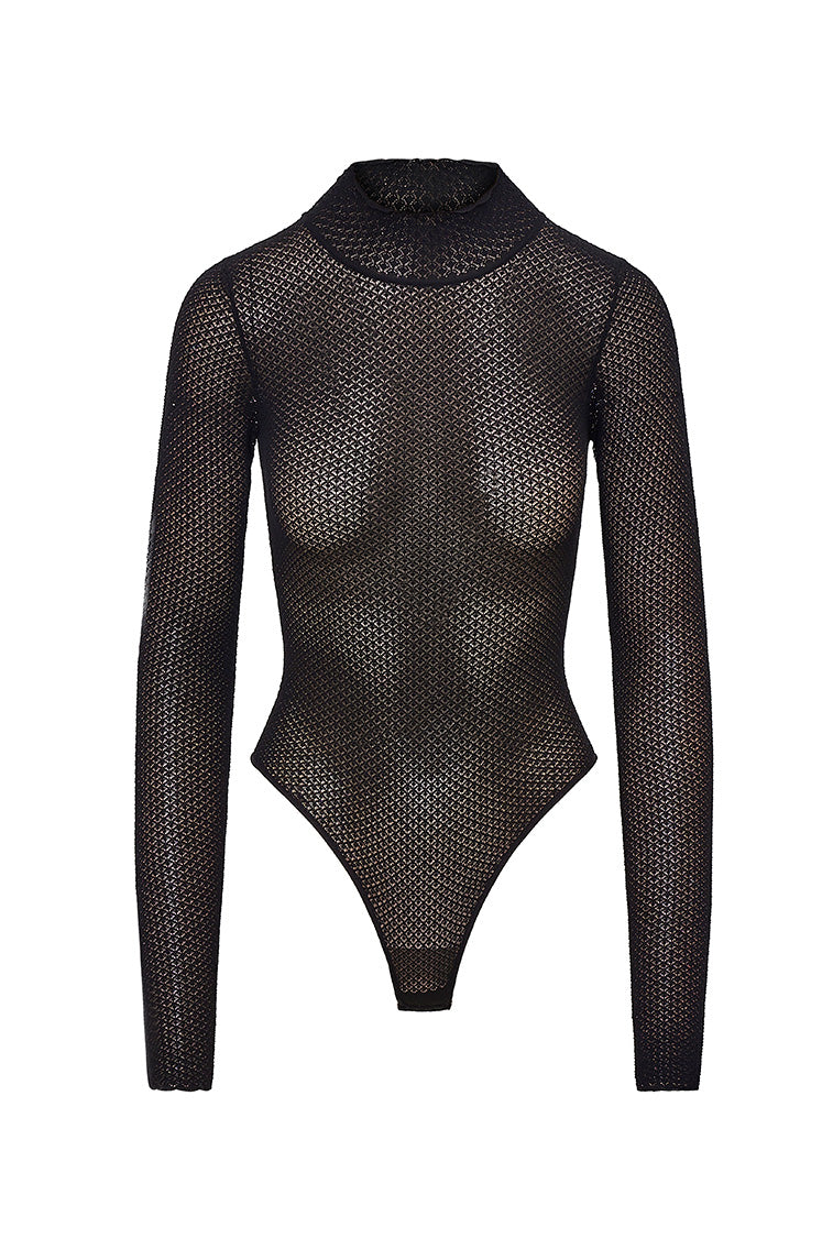 Rosiers Sheer Long Sleeve Bodysuit