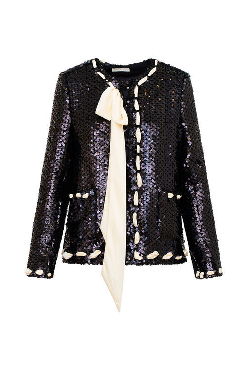 Rosina Ribbon Sequined Jacket