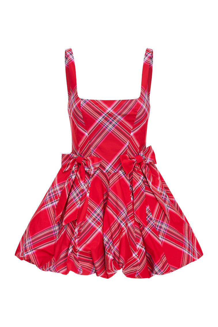 Ruelle Tartan Mini Bubble Dress