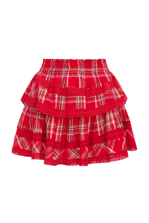 Ruffle Mini Tartan Skirt