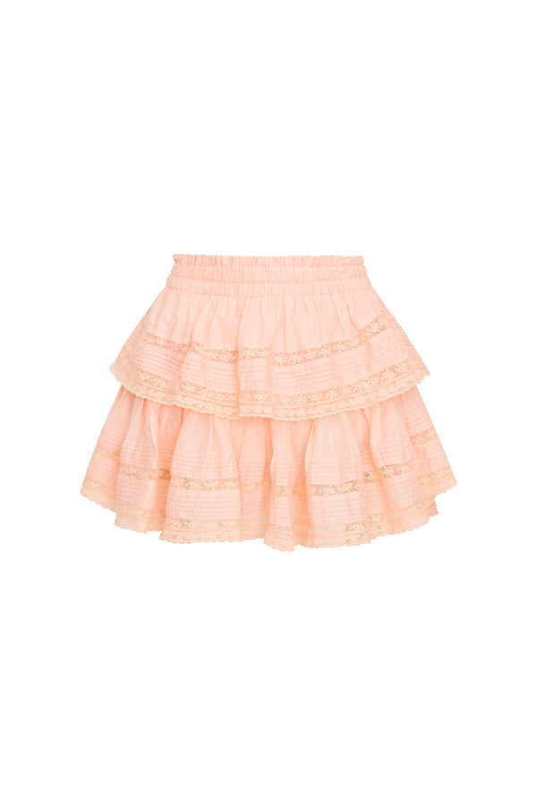 Pastel Ruffle Mini Skirt- Women's Designer Luxury Skirts | LoveShackFancy