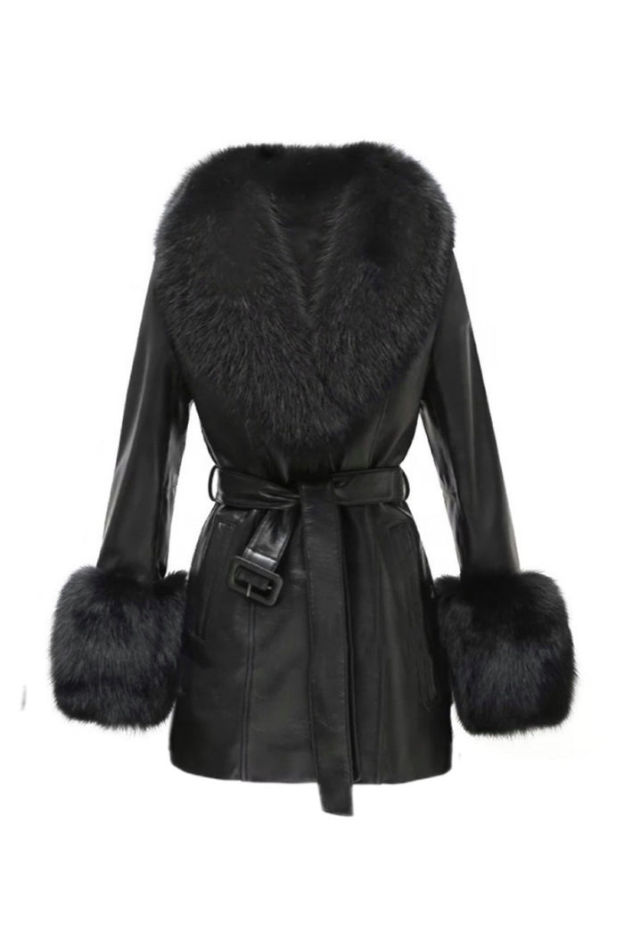 Susanna Chow Roxy Leather Coat