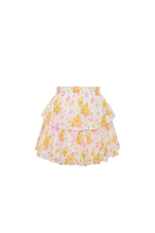 Ruffle Mini Floral Skirt