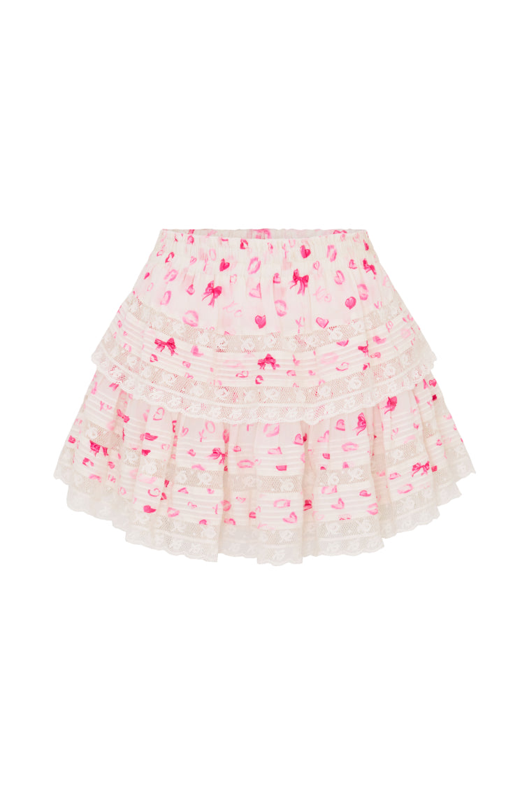 Ruffle Mini Valentine Skirt