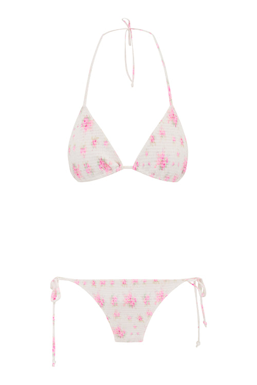 Saoirse Floral Smocked Triangle Bikini