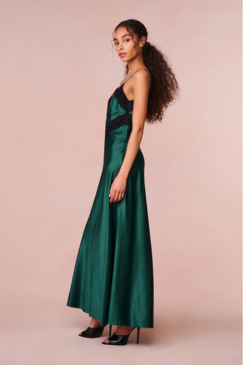 Serita Lace-Trimmed Maxi Dress