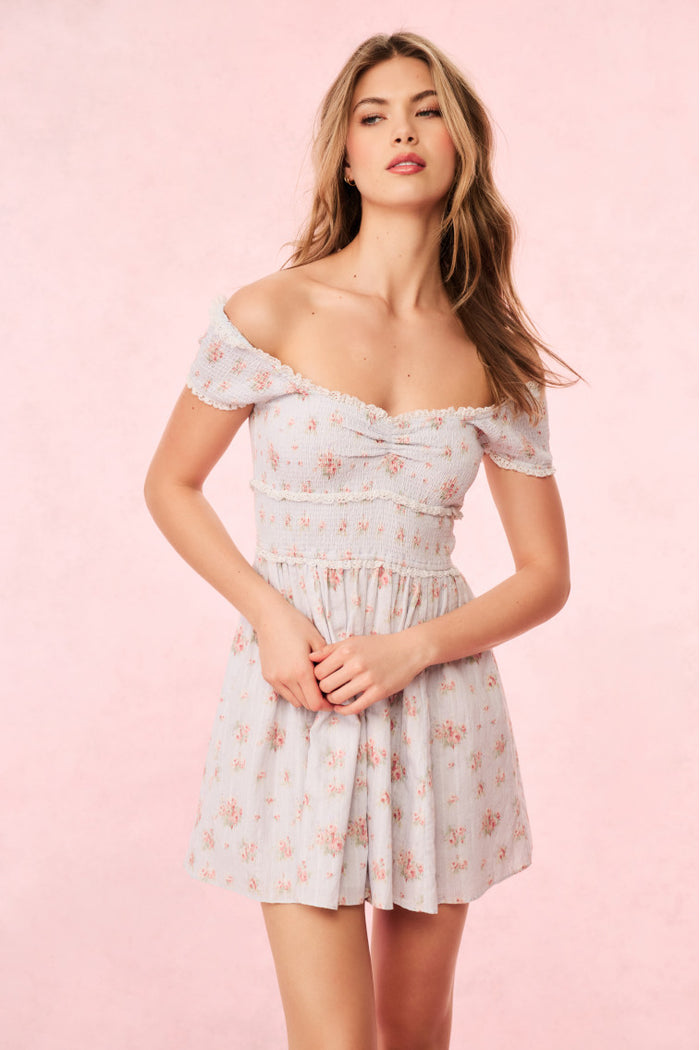 Siona Cotton Floral Mini Dress