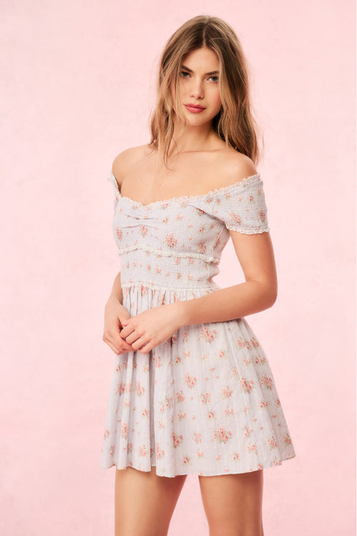 Siona Cotton Floral Mini Dress