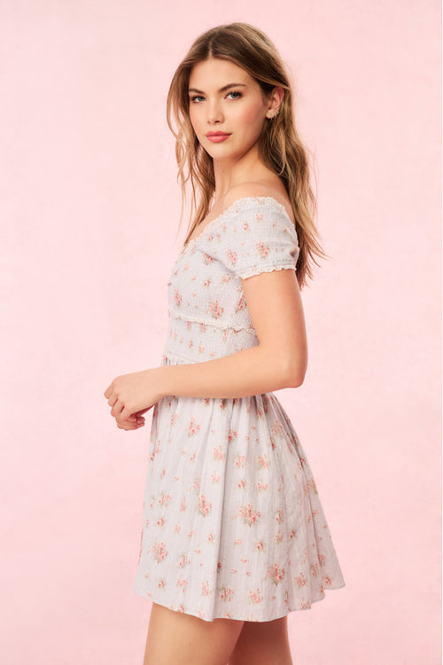 Siona Cotton Floral Mini Dress