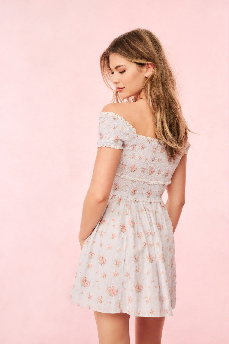 Siona Cotton Floral Mini Dress