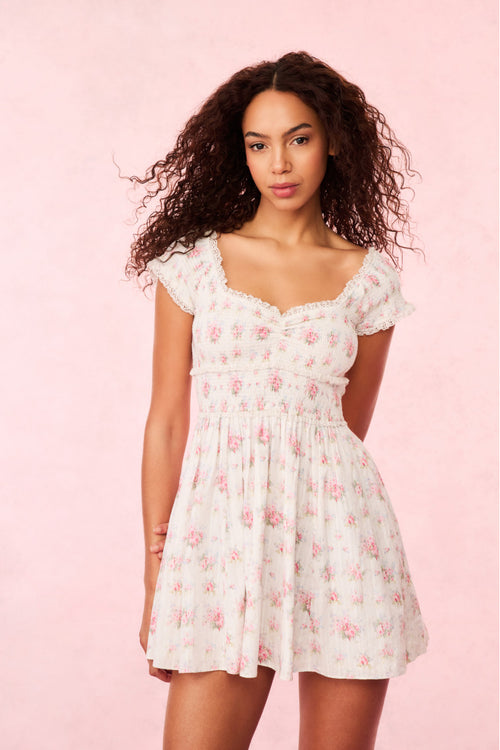 Siona Cotton Floral Mini Dress