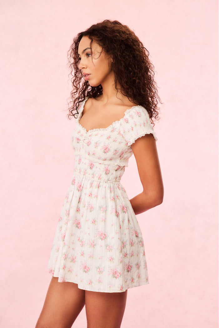 Siona Cotton Floral Mini Dress