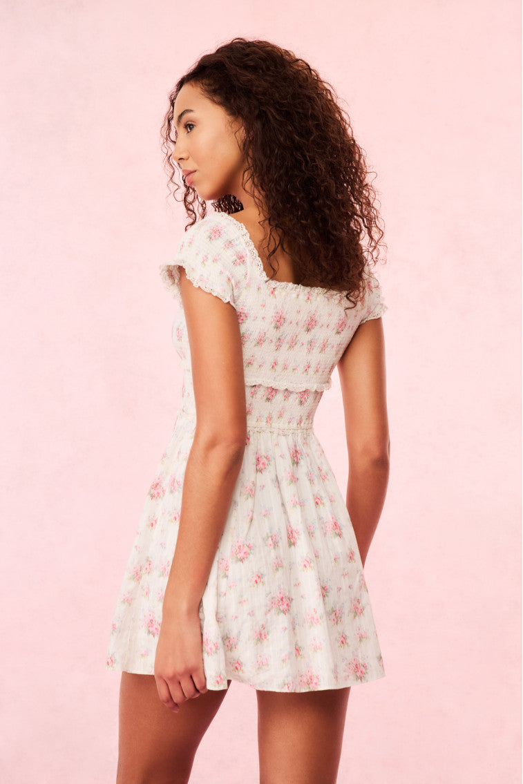 Siona Cotton Floral Mini Dress