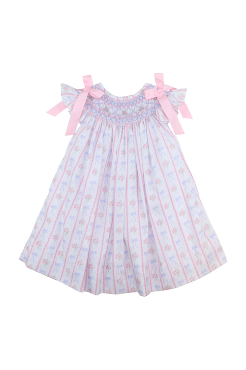 Cecil & Lou Girls Smocked Bow Dress