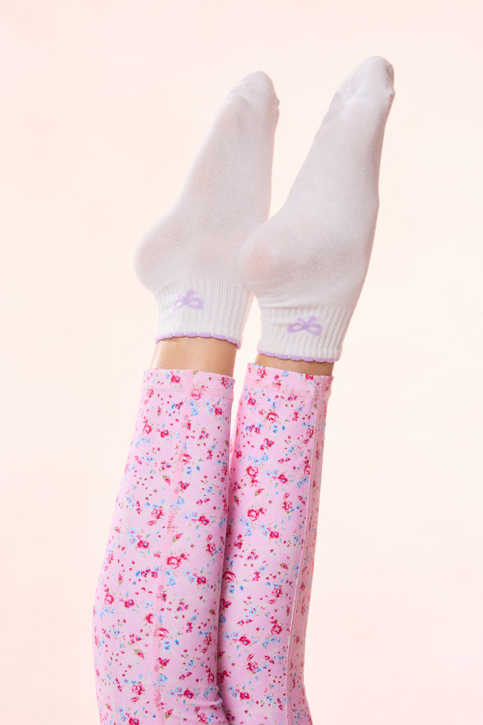 Doyenne Cotton Bow Ankle Socks