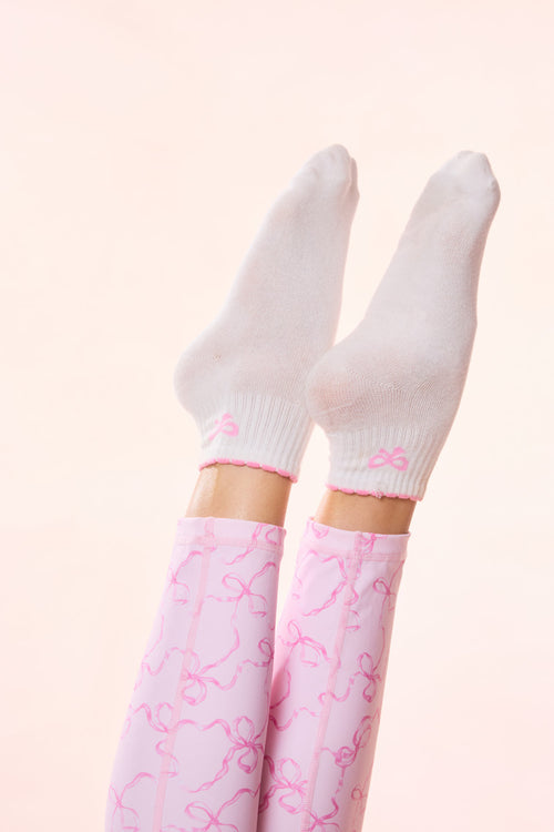 Doyenne Cotton Bow Ankle Socks