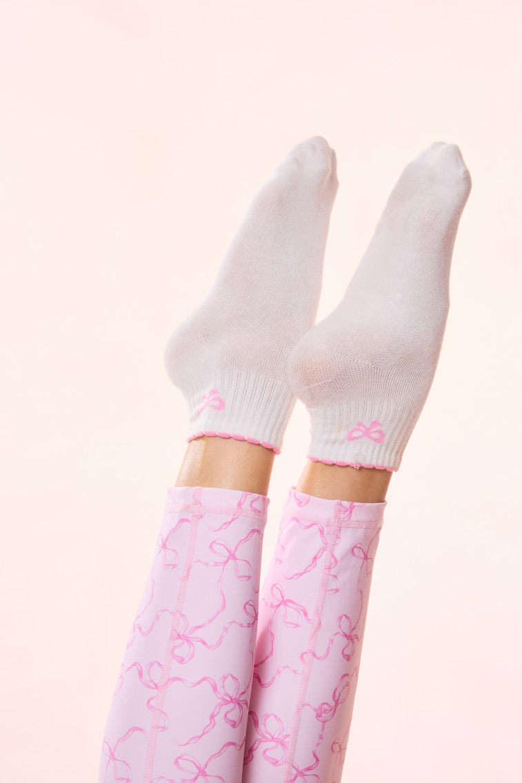 Doyenne Cotton Bow Ankle Socks