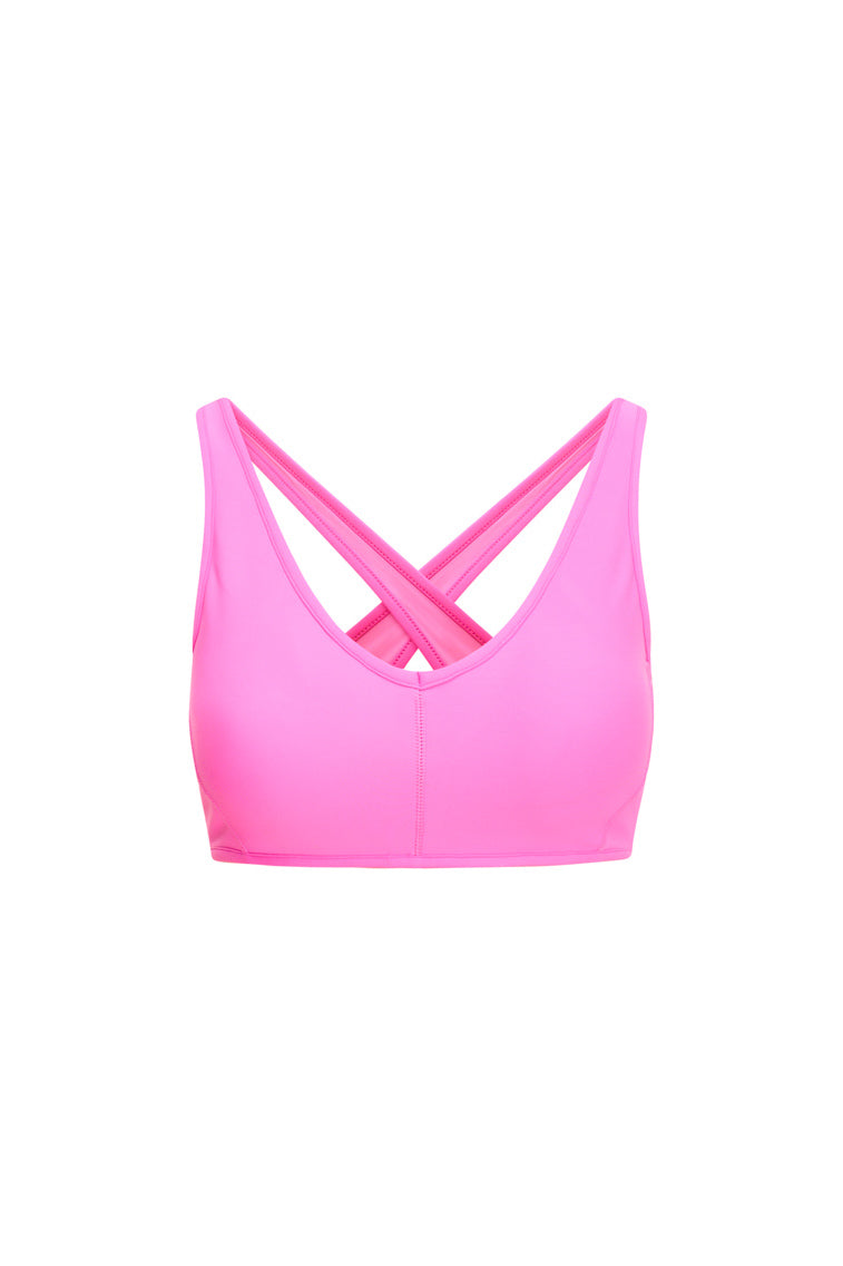 Womens Luster Sports Bra - Baby Pink - C4188QA7LG3 Size XX-Small