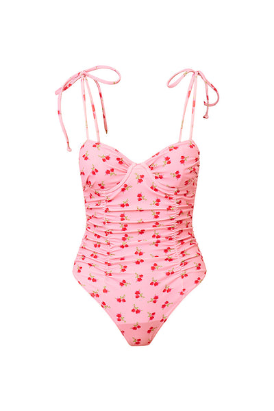 Sorella Cherry Print One Piece Swimsuit- Women's Designer Luxury ...