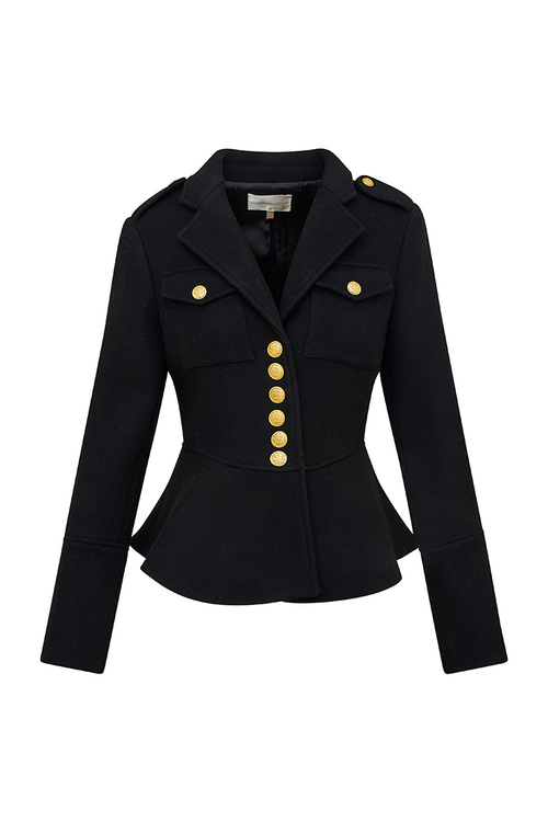 Theda Wool-Blend Military Jacket