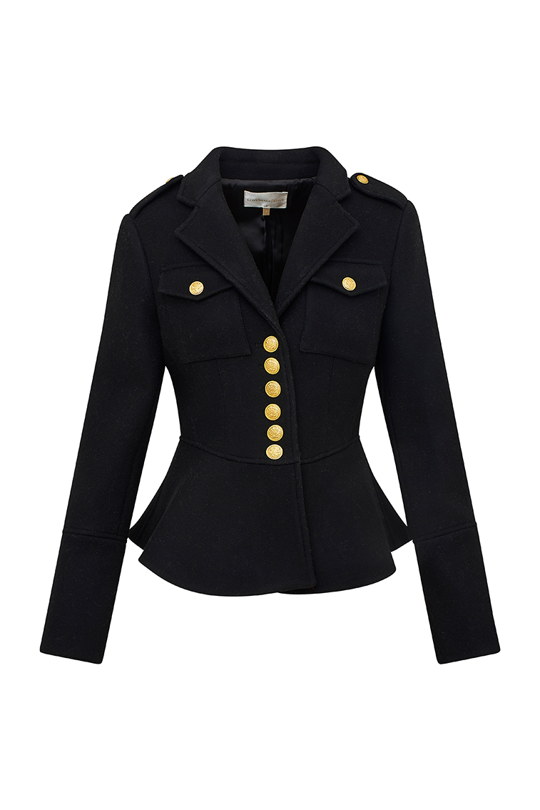 Theda Wool-Blend Military Jacket