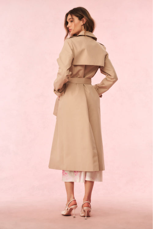 Thiel Bow-Embroidered Trench Coat