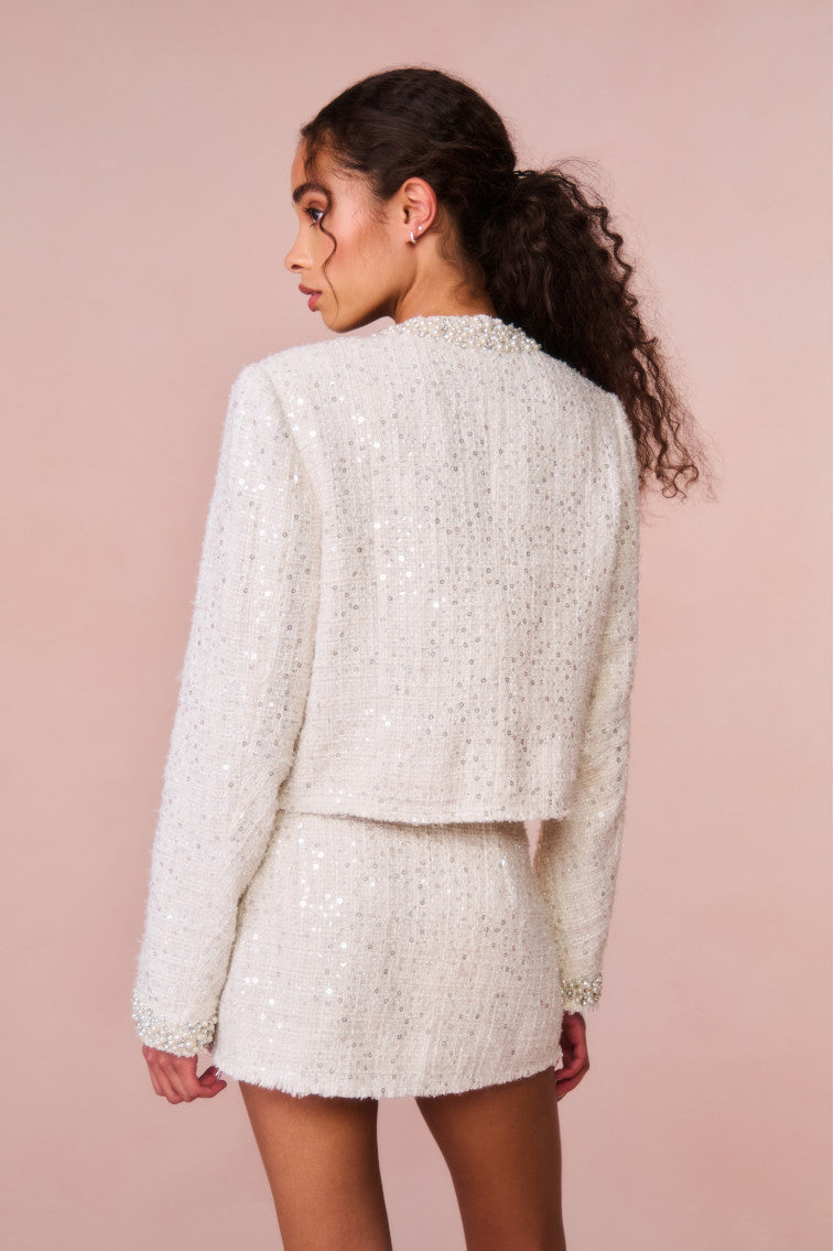 Vintra Embellished Tweed Jacket