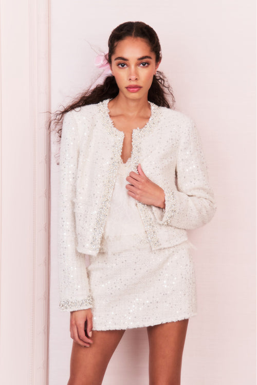 Vintra Embellished Tweed Jacket