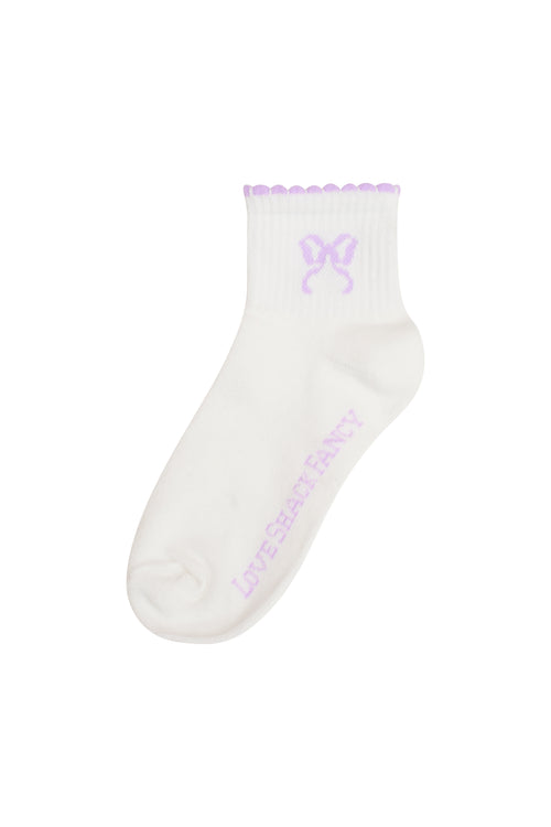 Doyenne Cotton Bow Ankle Socks