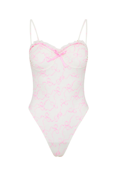 Brooksie Bow Print One Piece Swimsuit