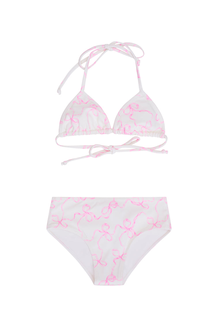 Girls Finnie Bow Print Bikini