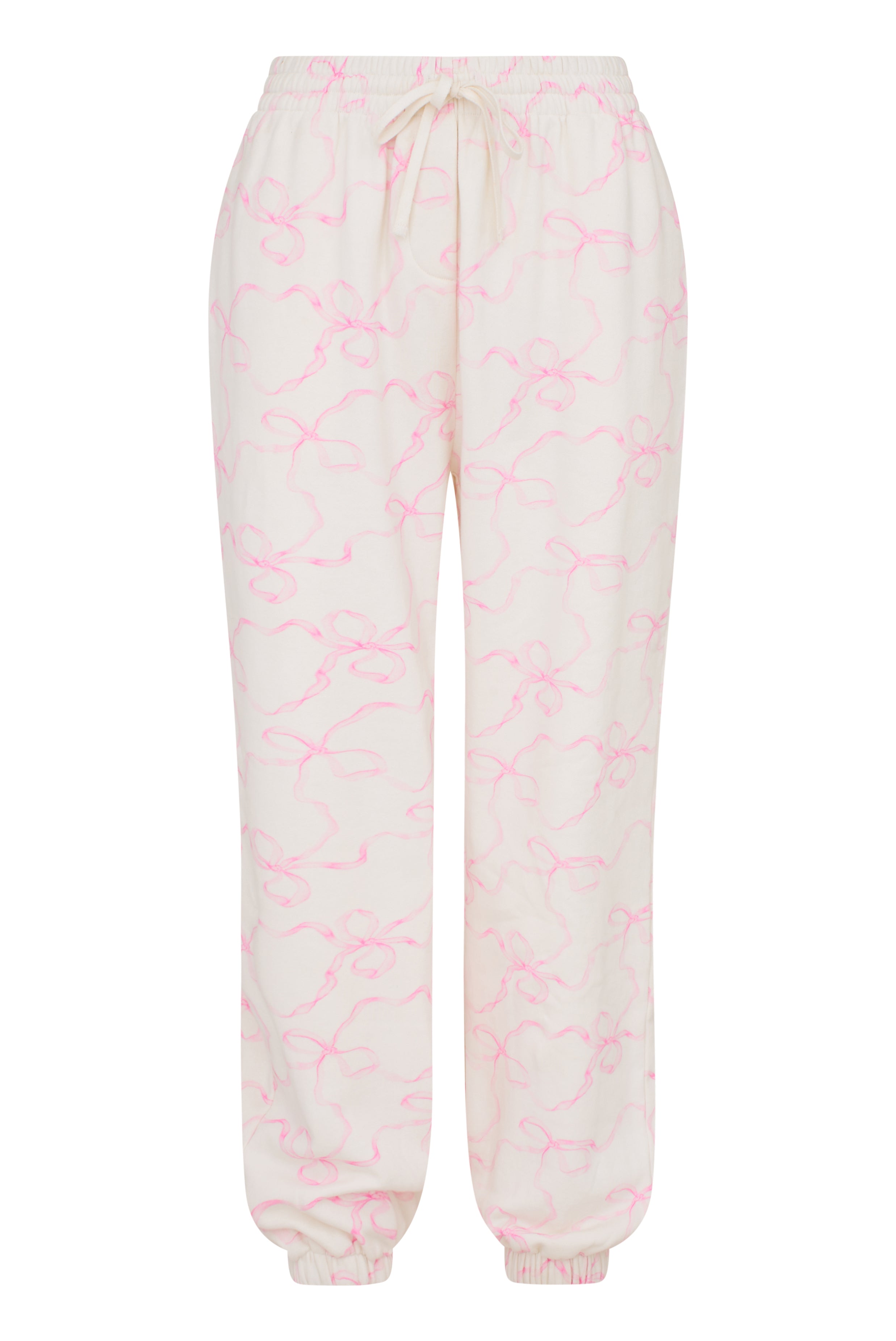 $235 outlets LoveShackFancy White Floral Etty Sweatpants Joggers in Sea Orchid