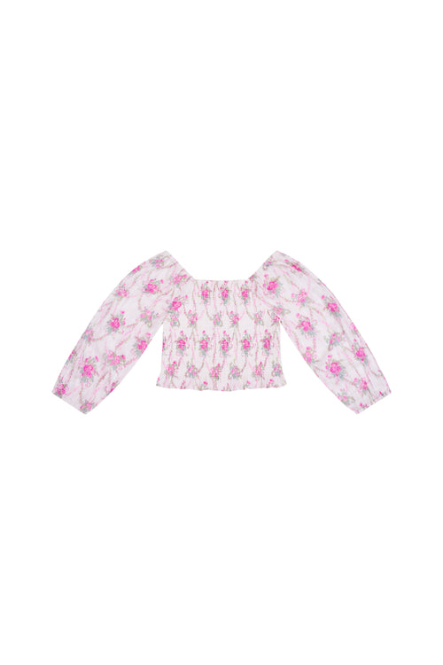 Girls Malva Cotton Floral Top