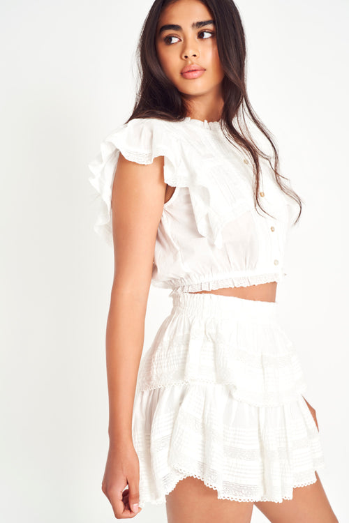 Ruffle Mini Heritage Skirt