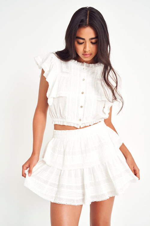 Ruffle Mini Heritage Skirt