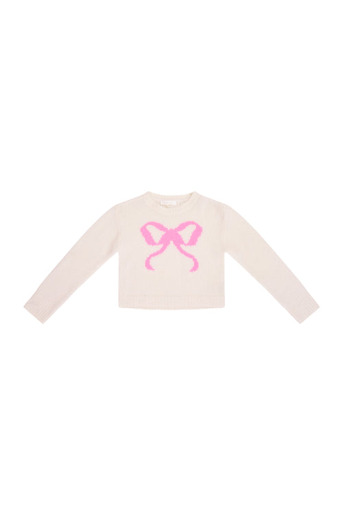 Girls Amya Wool Bow Pullover