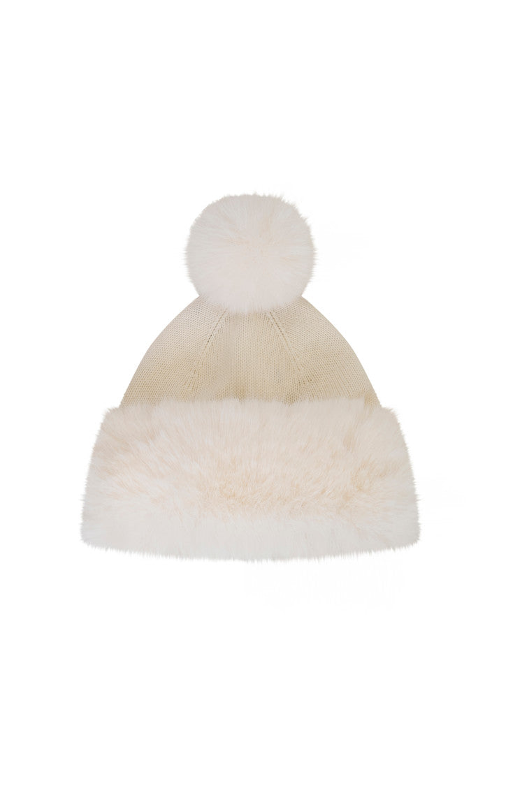 LoveShackFancy x MAX&MOI Amaral Wool-Cashmere Faux Fur Hat