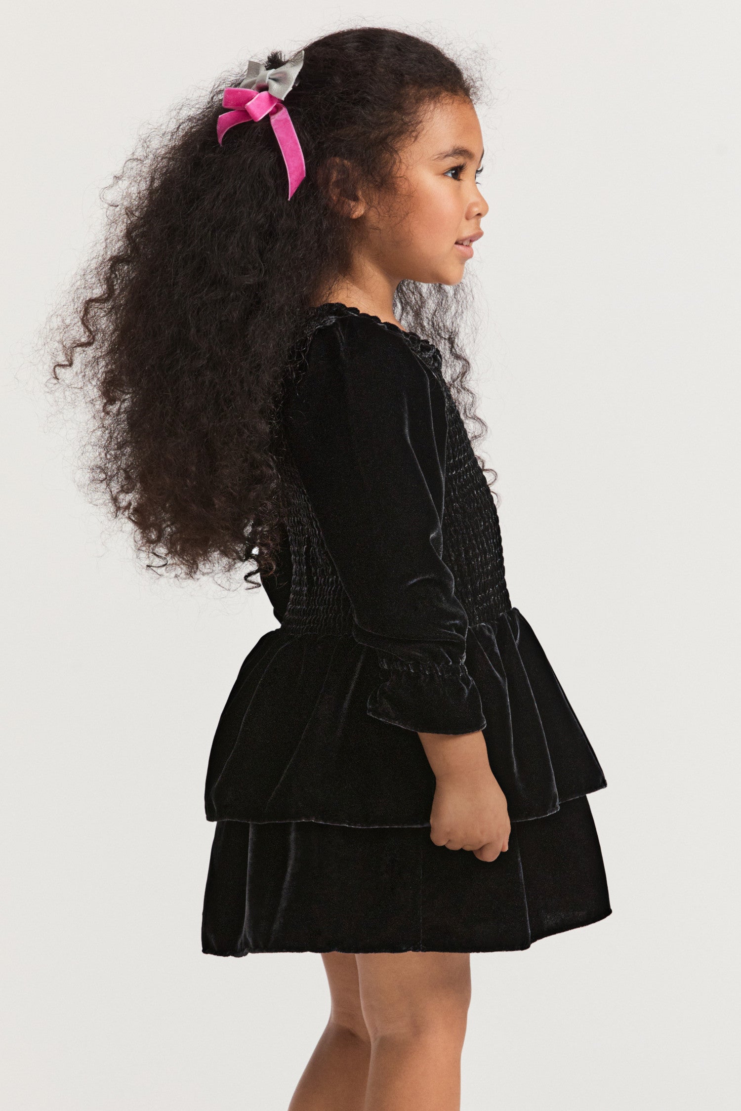 Black velvet outlet girls dress