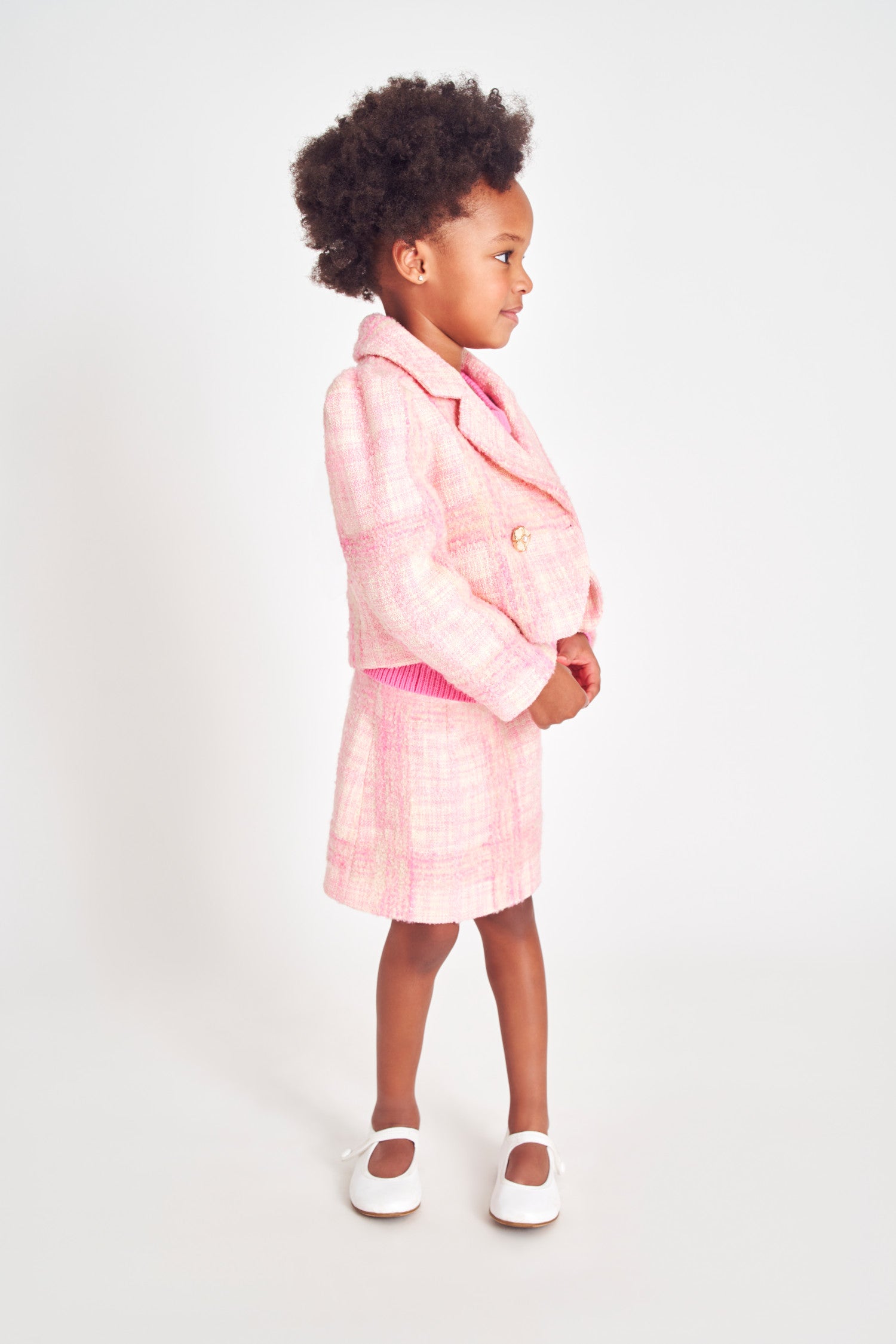 Girls clearance tweed blazer