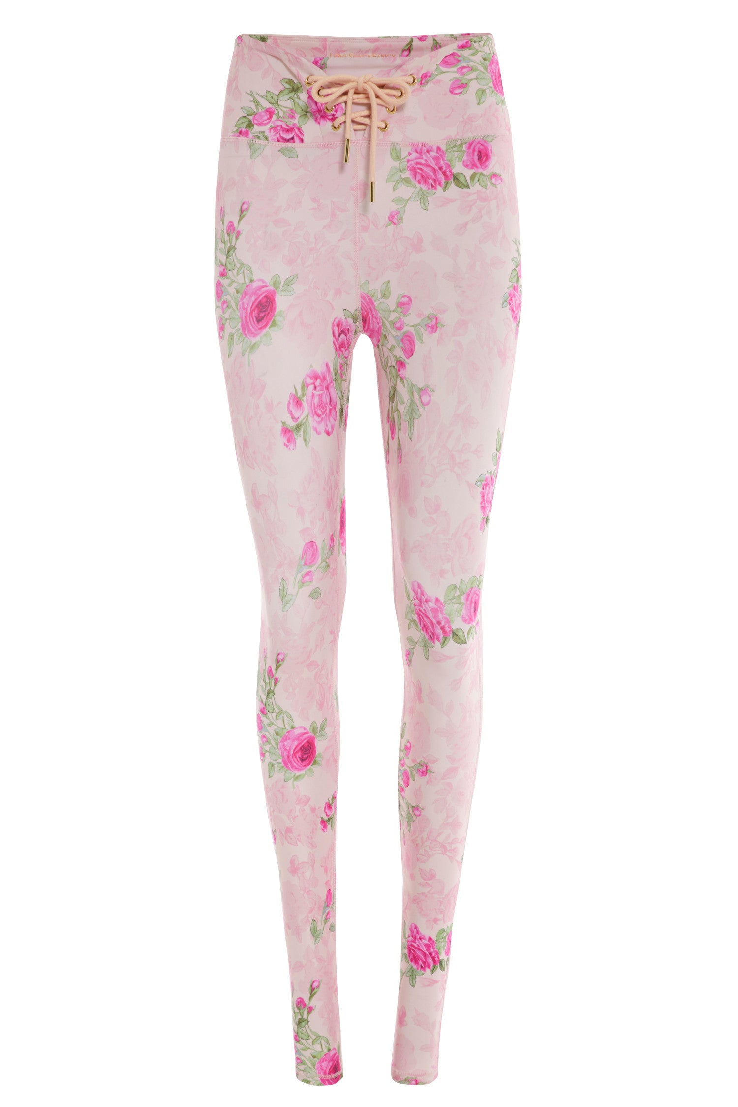 Postiana Pink Floral Lace Up Legging - Women's Activewear