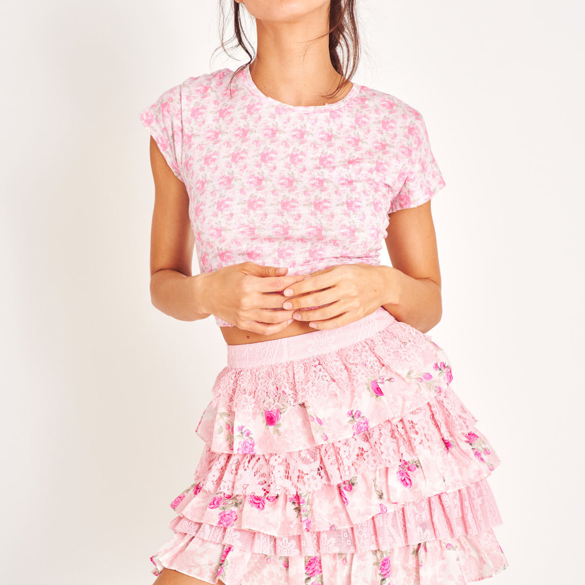 Melrita Pink Ruffle Mini Skirt - Women's Skirts | Shop